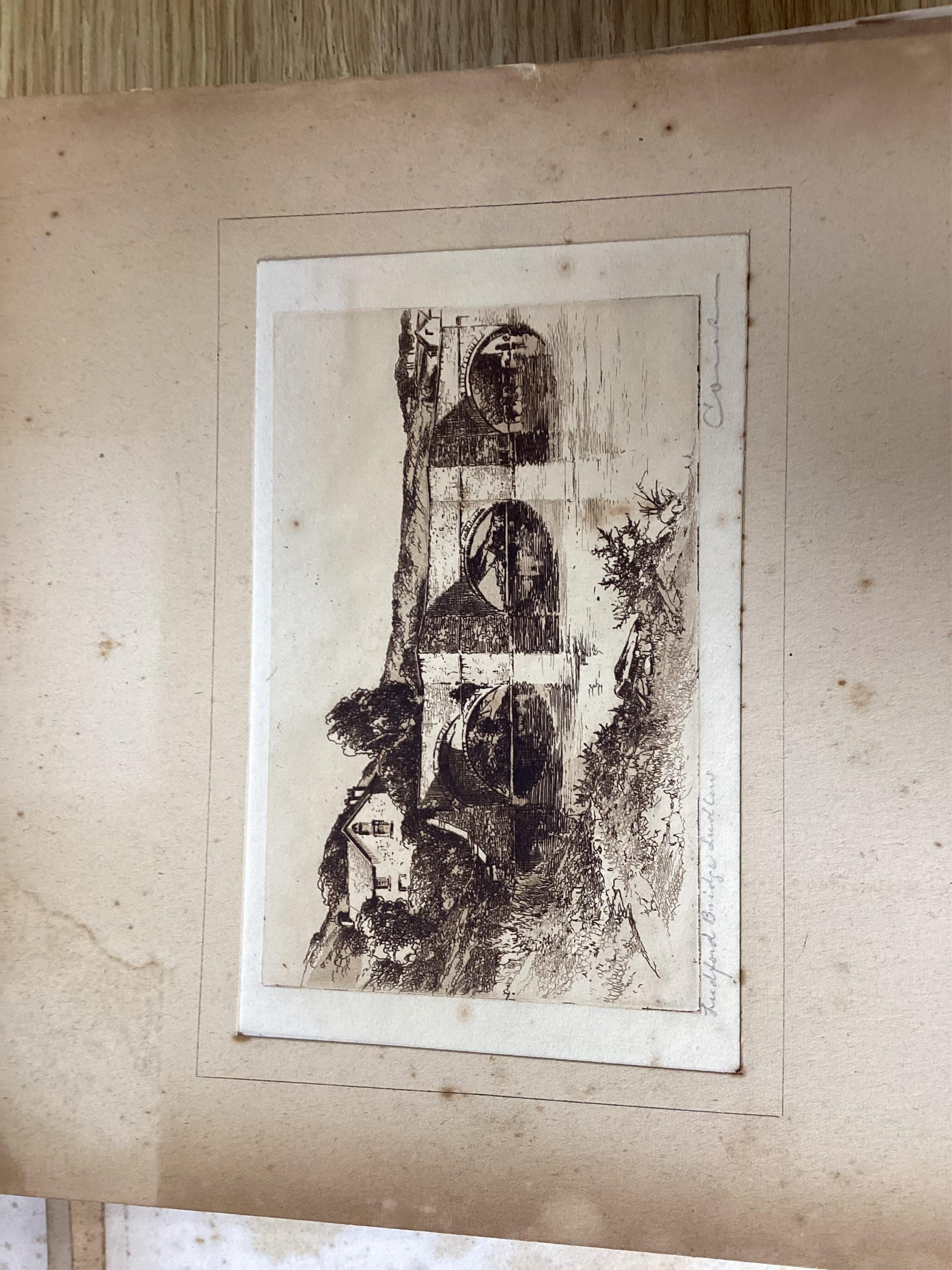 A large collection of various etchings, many signed in pencil, some local views, mounted, unframed